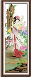 QIANZEHUI, Рукоделие, сделай сам, печать четырех красивых крестиков, серия персонажей, наборы для вышивания крестиком - Цвет: guifei