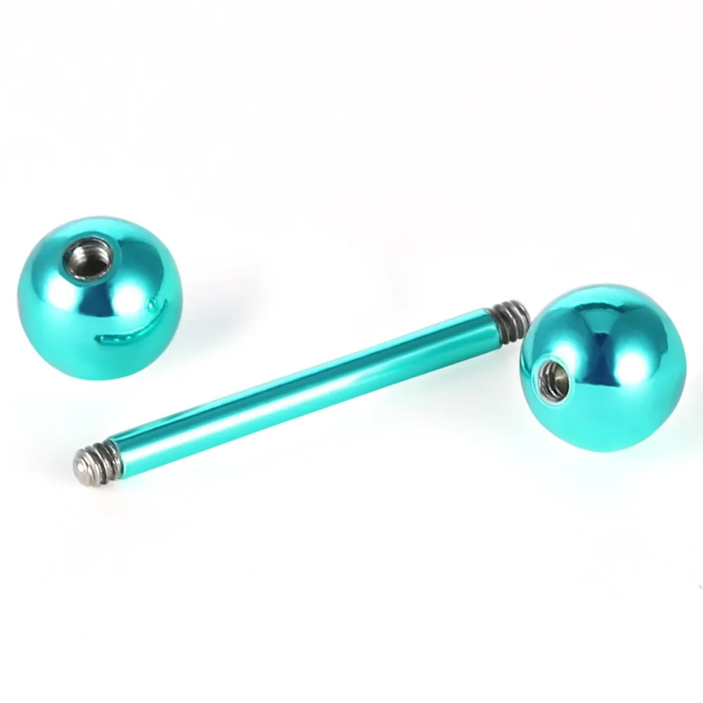 7 шт./лот с титановым покрытием пирсинг украшения для пирсинга языка Бары девочек