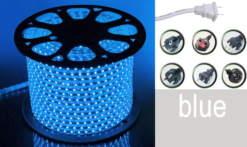 Светодиодная лента 220 В RG 1600 Вт цвета 5050 RGB наружная Водонепроницаемая 220 в 10 м 20 м 100 м 200 м Светодиодная лента с дистанционным управлением RGB - Испускаемый цвет: 3
