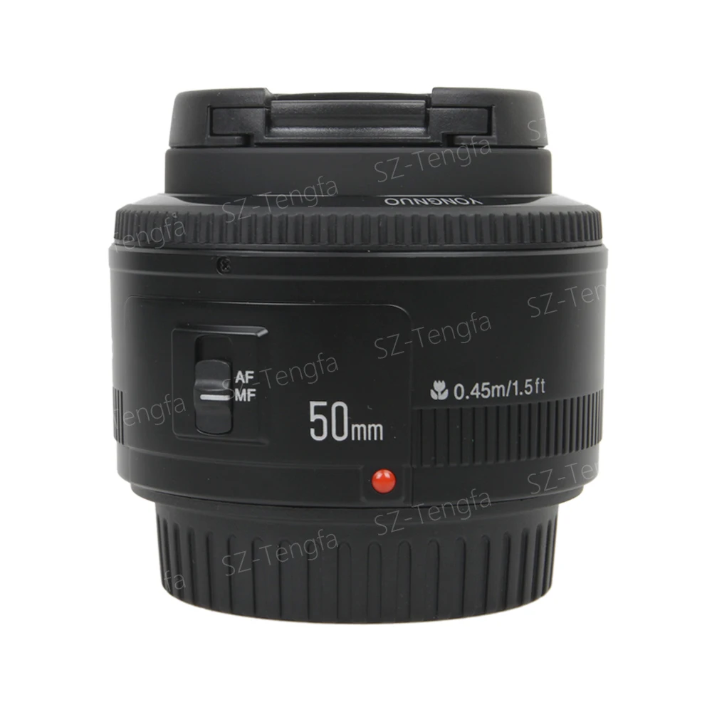 YONGNUO YN 50 мм объектив с фиксированным фокусом EF F/1 8 AF/MF lense большой диафрагмой