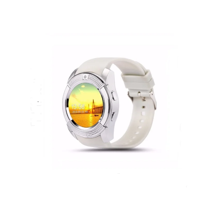 White Stepfly SM08 Смарт-часы 1,22 дюймов полный круглый дисплей 2G один nano sim bluetooth Смарт-часы - Цвет: White