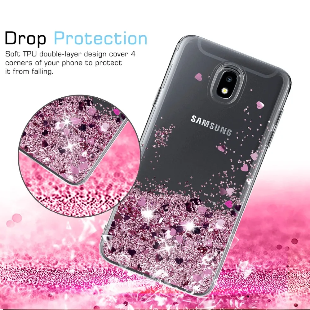 Чехол J7 2018 с жидким блеском для samsung Galaxy Refine star V мягкий чехол из ТПУ динамическим