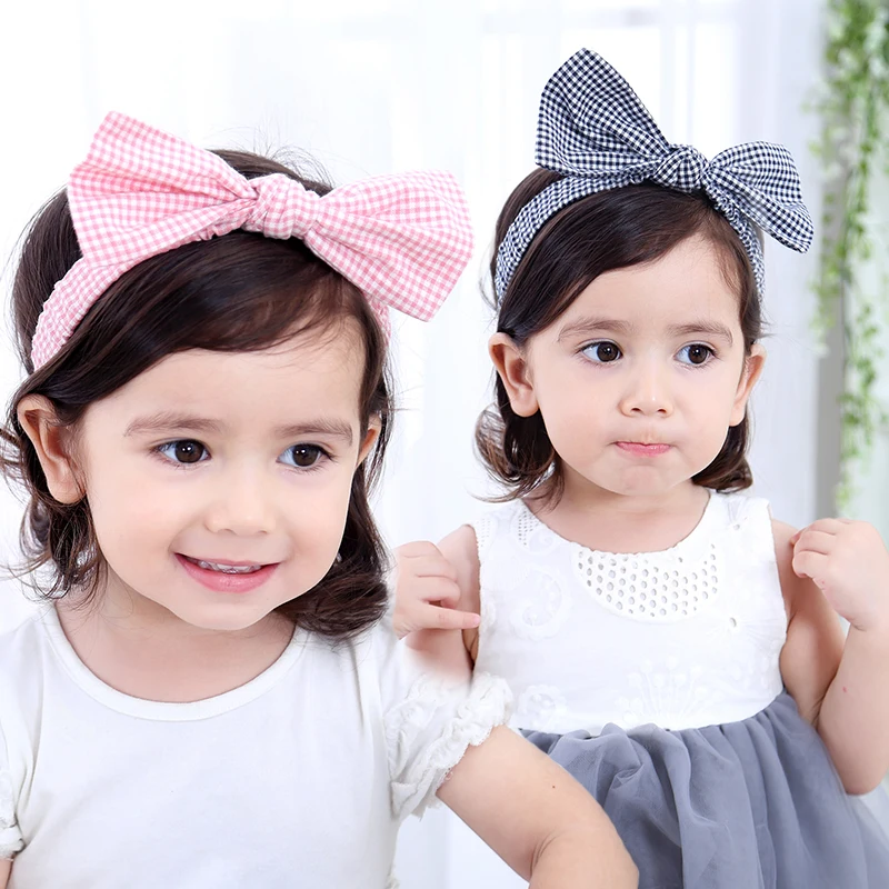 36 шт./лот большая повязка на голову с бантом для маленьких девочек розового темно