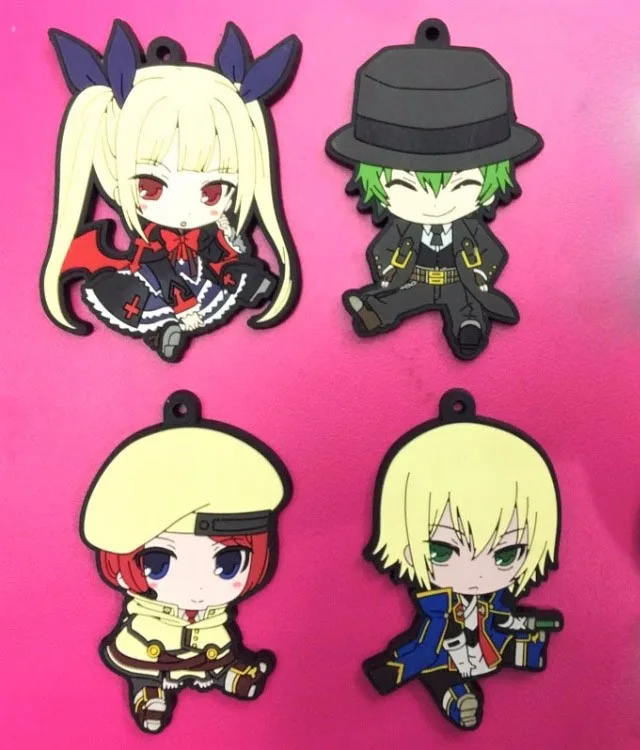 4 шт./лот Пингвин парад BLAZBLUE японского аниме Новое поступление резиновая подвеска на мобильный телефон брелок ремешок G758