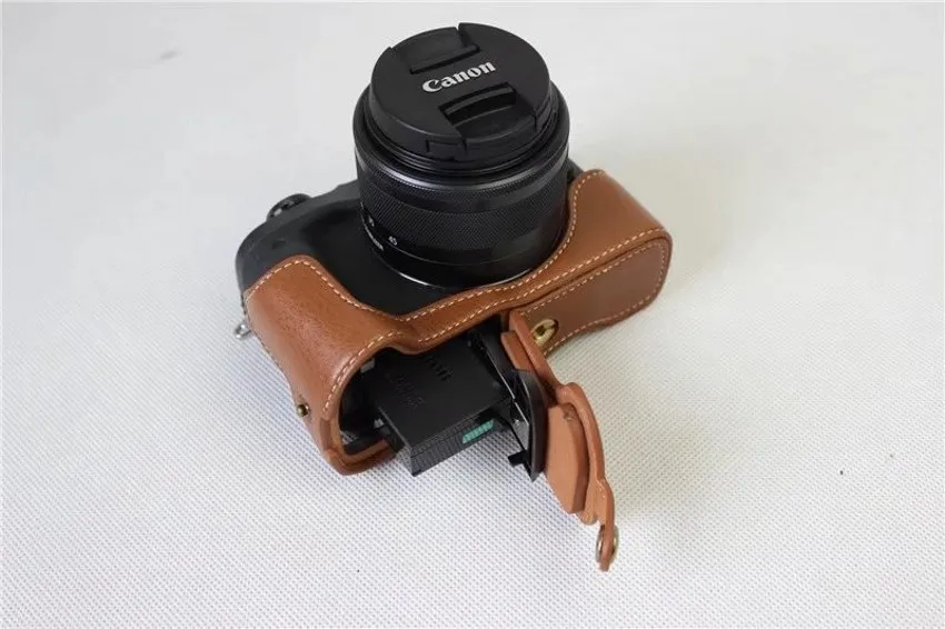 Новый чехол из натуральной кожи для половины камеры Canon EOS M6 EOSM6 EOSM 6 | Электроника