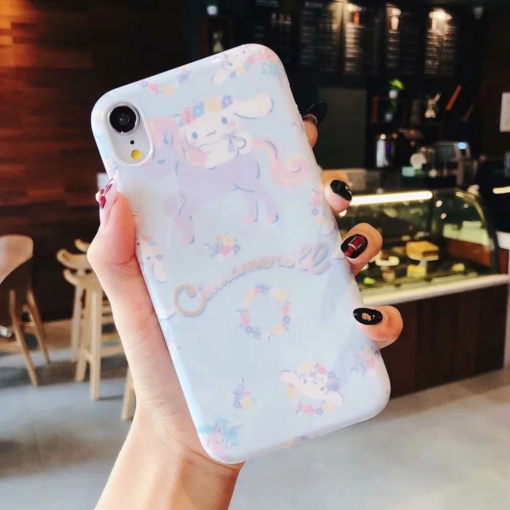 ORYKSZ для iphone X XR XS MAX случае Роскошные Мультфильм Мелодия рисунком силиконовые
