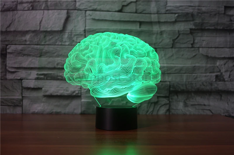 3D Cerebellum model Touch Table Lamp 7 Color Changing LED Night Light Novelty Lighting Decoration free shipping | Лампы и освещение