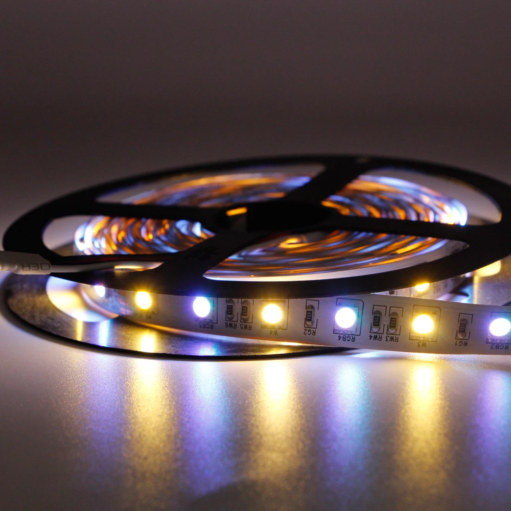 RGBW светодиодный светильник 5050 SMD 5 м 300 led водонепроницаемый DC 24 в 12 В 12 мм 10 мм Гибкая лента веревка полоса освещение rgbww RGB теплый белый