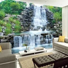 Настенная 3D фотобумага на заказ, натуральные настенные водопады, пасторальный стиль, 3D нетканые соломенные бумажные обои для гостиной, дивана