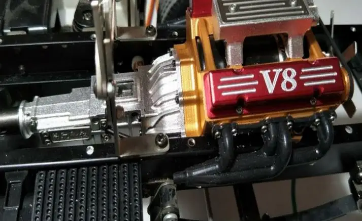 3 скорости Коробка передач V8 двигатель для 1/14 RC Tamiya Actros трактор прицеп BENZ SCA самосвал 8X8 6X6 1/10 Crawlwer