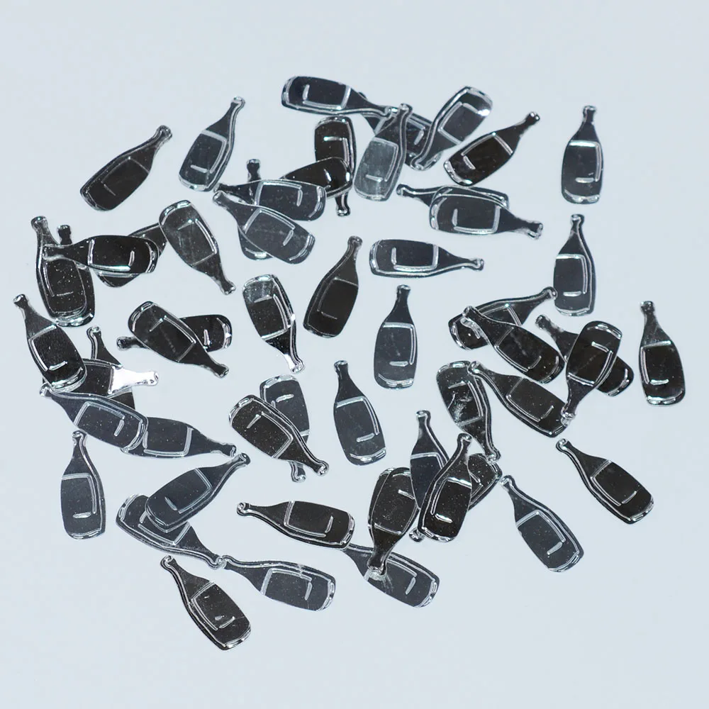 Ура! Бутылки для шампанского и очки конфетти разбрызгивают 15 г Черный Winebottle