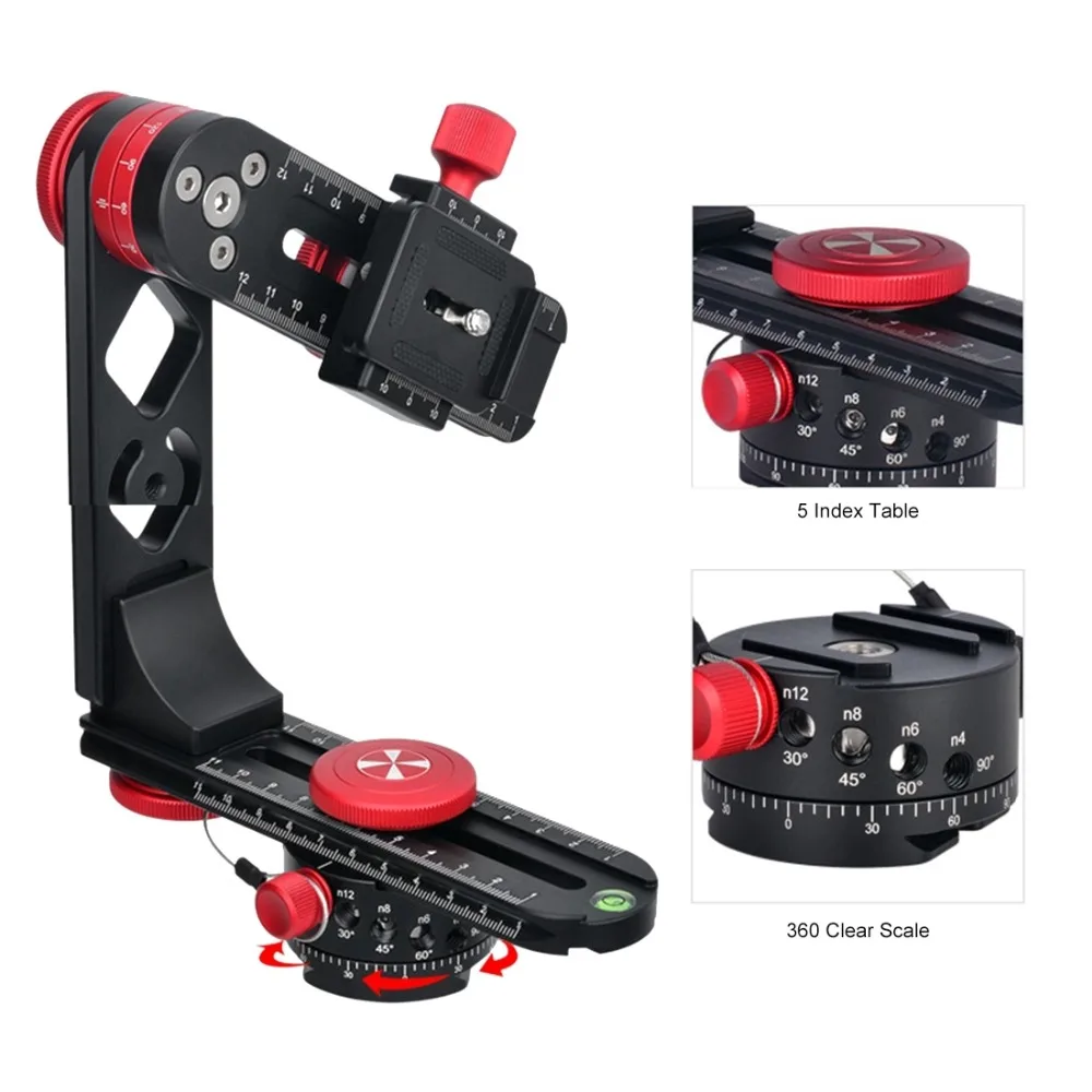 Панорамная Штативная головка PULUZ из алюминиевого сплава с поворотом на 720