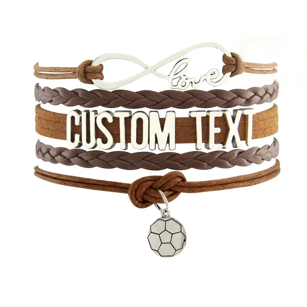 2019 Модный Ювелирный Браслет Кожаный шаровой кулон плетеный браслет Прямая