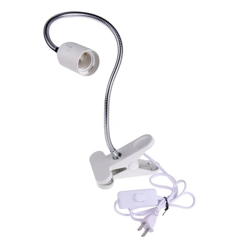 360 градусов гибкий держатель лампы клип E27 База с на выключатель ЕС США Plug