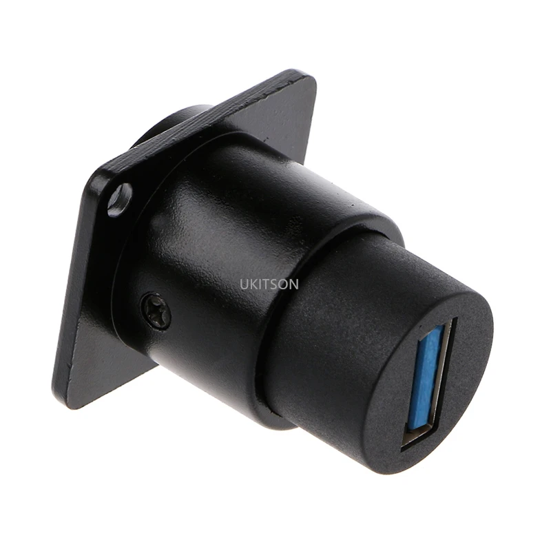Black Color D Shape Metal USB3.0 Plug Female To USB2.0 Keystone Connector Mounting L Module Holder Bracket Adapter | Электроника