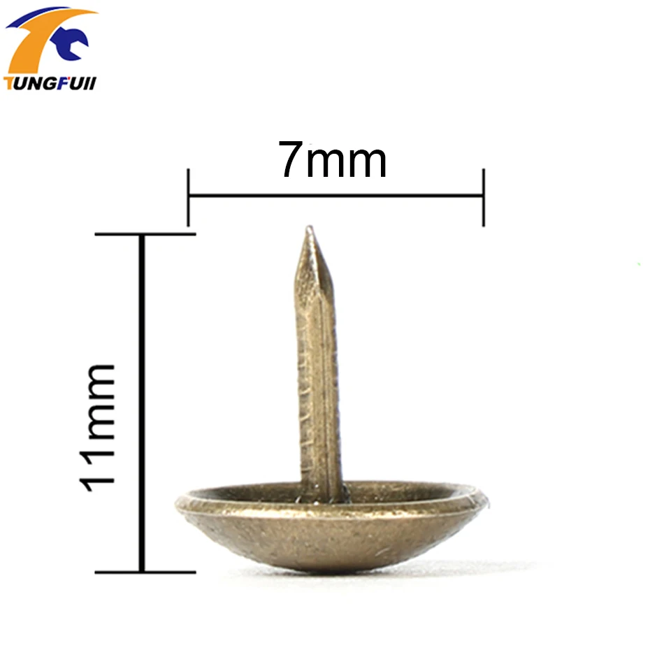 TUNGFULL 100 шт. 7x11 мм Pushpin Doornail металлические изделия и декор обивка украшения для