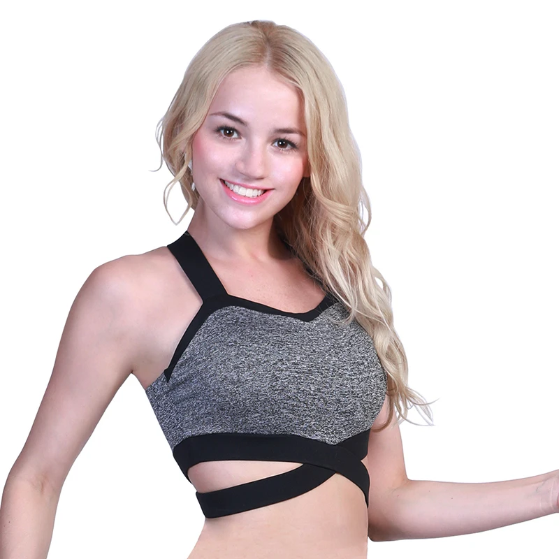 Haut de sport femme спортивный бюстгалтер-борцовка крест-накрест Высокая ударная Поддержка беспроводной Топ для занятий спортом Йога Тренировка в тренажерном зале