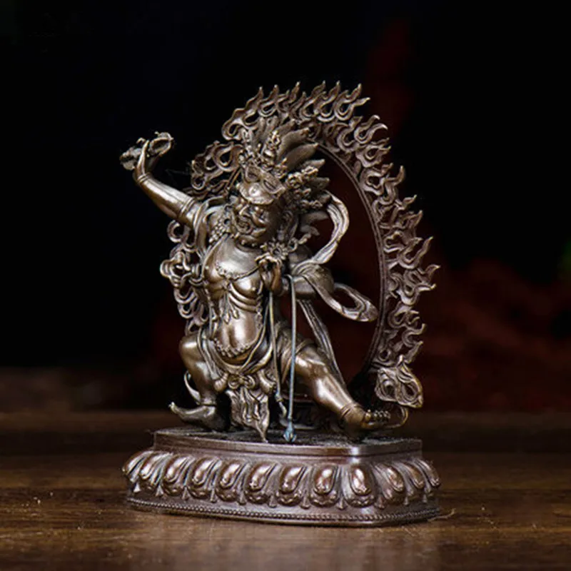 Тибетская буддистская Seiko тантрическая Чистая медь Vajrapani/тренд статуя Будды Бодхисаттва R67