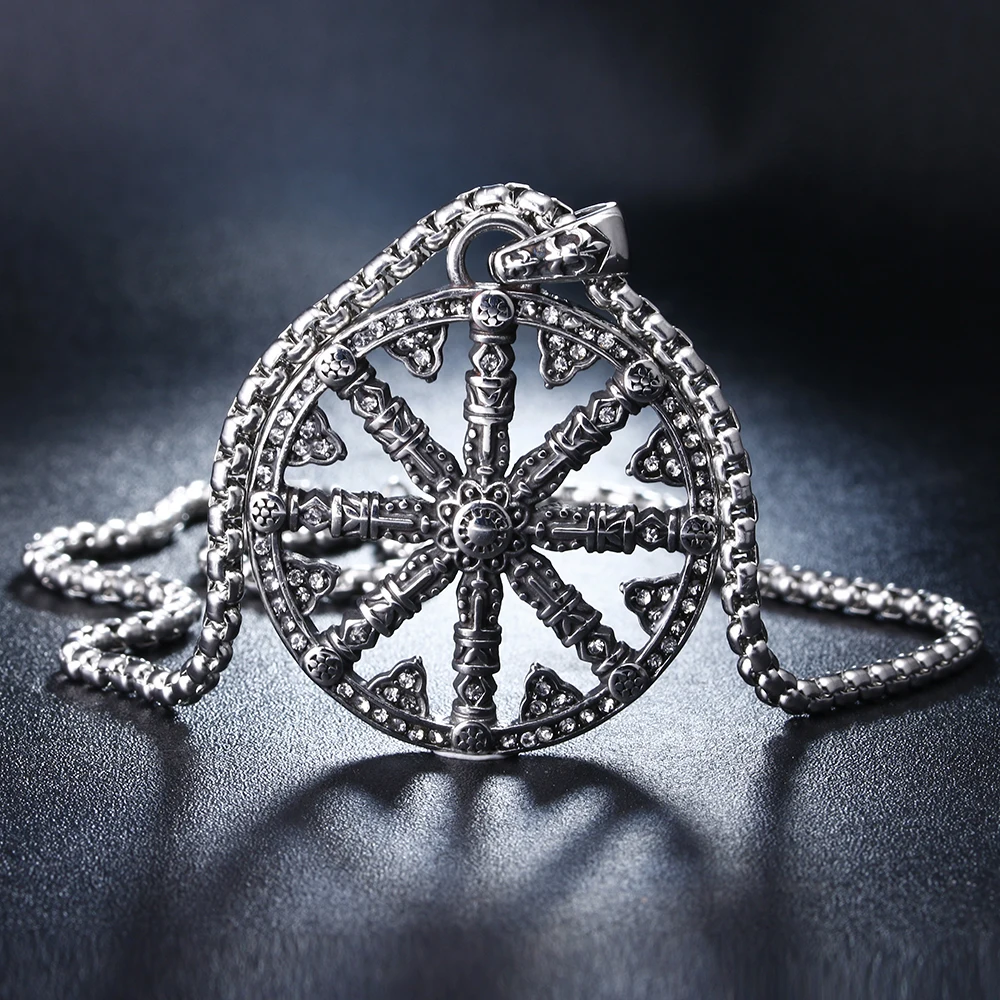 Хип-хоп/Рок титан сталь цирконий модный хип-хоп корабль Подвески руль руля компас