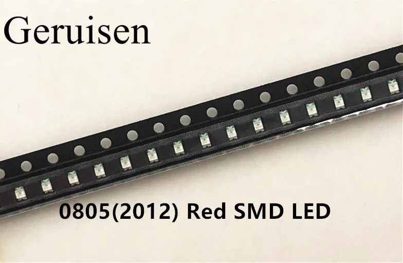 100 шт. Светодиоды SMD 0805 красные диоды LED диод 2 0*1 2*0 8 мм smd led красный светодиод 620