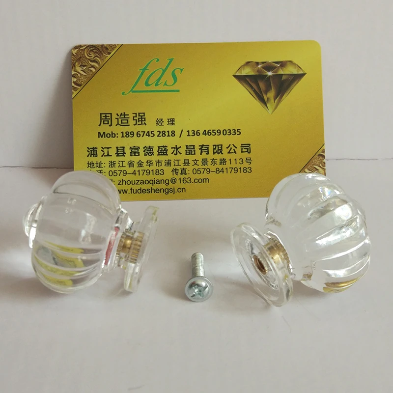 10 шт. прозрачные хрустальные ручки и для кухонного шкафа акриловая ручка