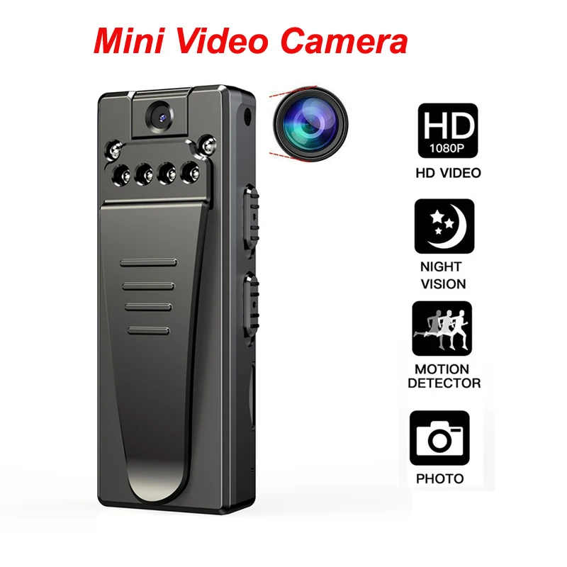 

Mini Camera Body video Recorder HD 1080P Digital Camcorders DVR Night Vision Loop Recording Dash cam Baby Monitor