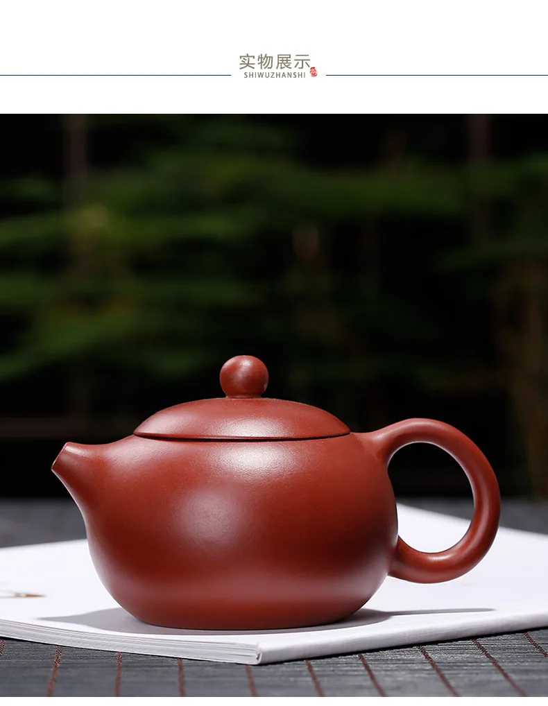 Набор чайников из фиолетовой глины Yixing,, чайный сервиз Dahongpao Xishihu, 6 предметов, деревянный поднос, Заказная чайная церемония кунг-фу