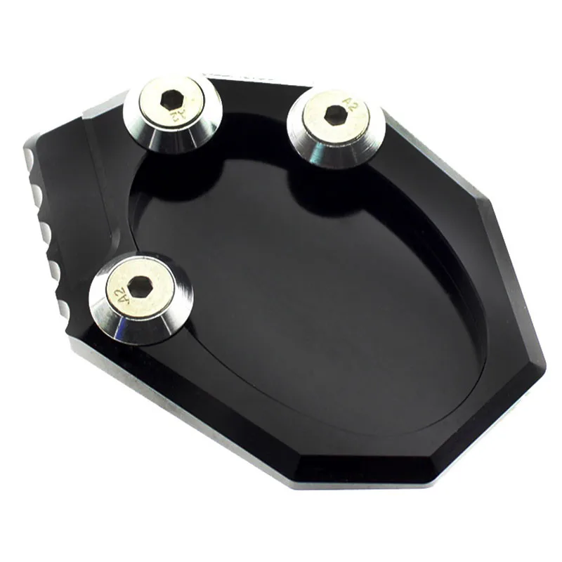 

FX CNC Motorcycle Kickstand Footside Side Stand Extension Englarger Plate Pad For Kawasaki KLX250 2009-2015 VERSYS 650 2010-2018