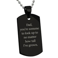 wholesale custom stainless steel fathers day engraved special dad dog tag low price custom metal dogtags fh890326