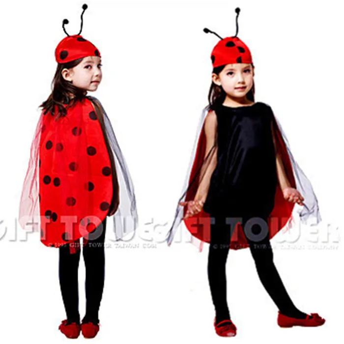 M ~ L симпатичный красный костюм божьей коровки для косплея на Хэллоуин Рождество