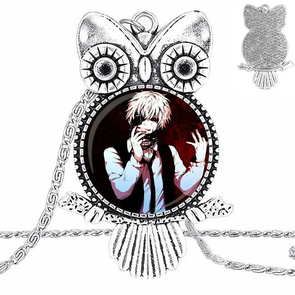 EJ Glaze с надписью Tokyo Ghoul для косплея канеки кэна бронзовый Цвет Стекло кабошон Сова