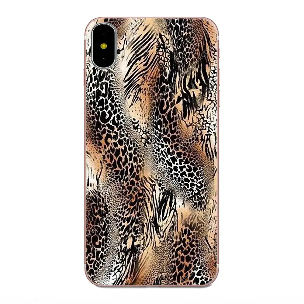 Для Apple iPhone 4 4S 5 5C 5S SE 6 6S 7 8 Plus X XS Max XR ТПУ защитные чехлы для телефонов Леопардовый