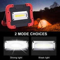 anjoet cob led portable spotlight led work light rechargeable 18650 battery outdoor lampe for hunting camping latern flashlight