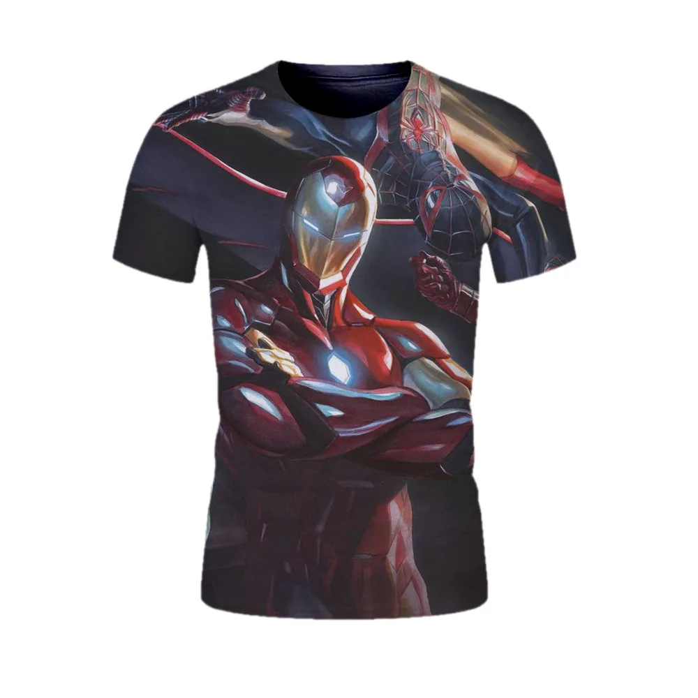 Горячая Супер Герой 3D Железный человек печать футболки для мужчин/женщин Лето