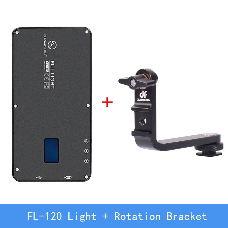 FL-120addBracket Sunwayfoto FL-96 FL-120 светодиодный светильник для видео фото светильник ing на Pentax DV камера Горячий башмак с регулируемой яркостью светодиодный для DSLR youtube фотостудии - Цвет: FL-120addBracket