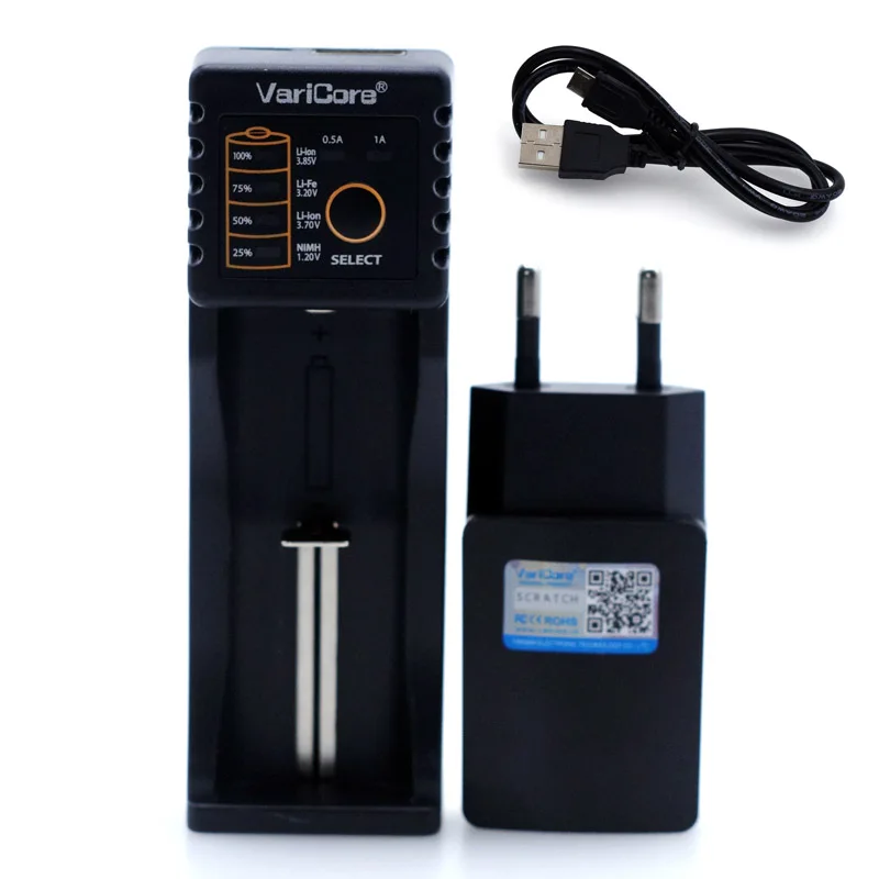 V10 and 5V 2A Varicore V40 v20i V10 U4 Зарядное устройство для 3,7 в 18650 26650 18500 16340 14500 18350 литий-ионный аккумулятор 1,2 в зарядное устройство для никель-кадмиевых или никель-металл-AAA никель-металл-гидридного аккумулятора - Цвет: V10 and 5V 2A