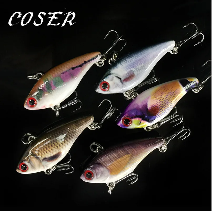 Козер 2 шт. разноцветный мини VIB искусственные воблер Рыбная ловля приманки