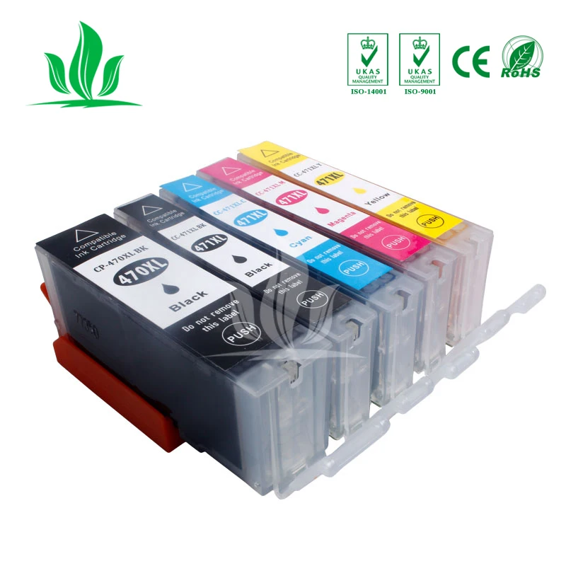 1 комплект 470XL совместимый чернильный картридж для принтера canon PIXMA MG5740 MG6840 MG 5740
