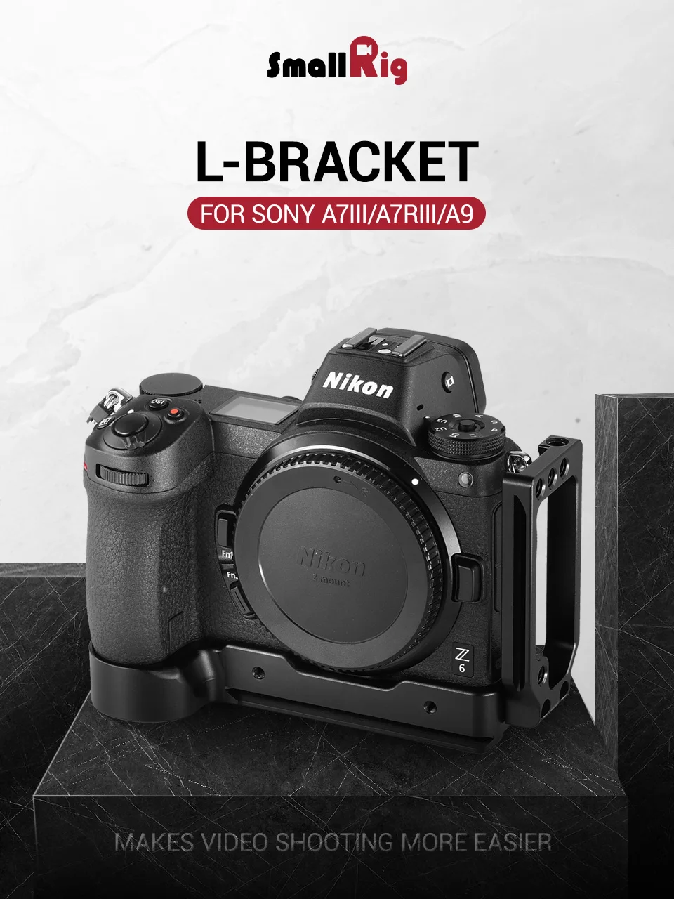 SmallRig l-кронштейн пластина для Nikon Z6/Z7 камера Arca-Swiss стандарт L Пластина Крепления боковая пластина и опорная пластина-2258