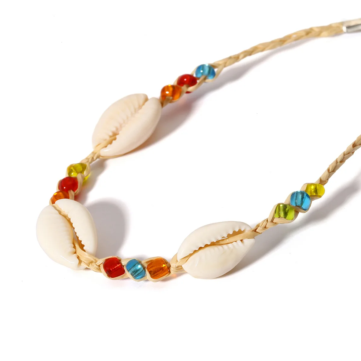 

1pc Summer Beach Straw Rope Waving Shell Wooden Bead Shell Anklet Adjustable Bohemian Foot Barefoot Sandals Accessories Jewelry