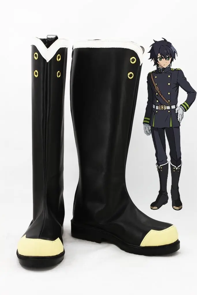 

Обувь для косплея Seraph of the End Shinoa Hiragi Moon Demon, обувь в стиле милитари для косплея, ботинки
