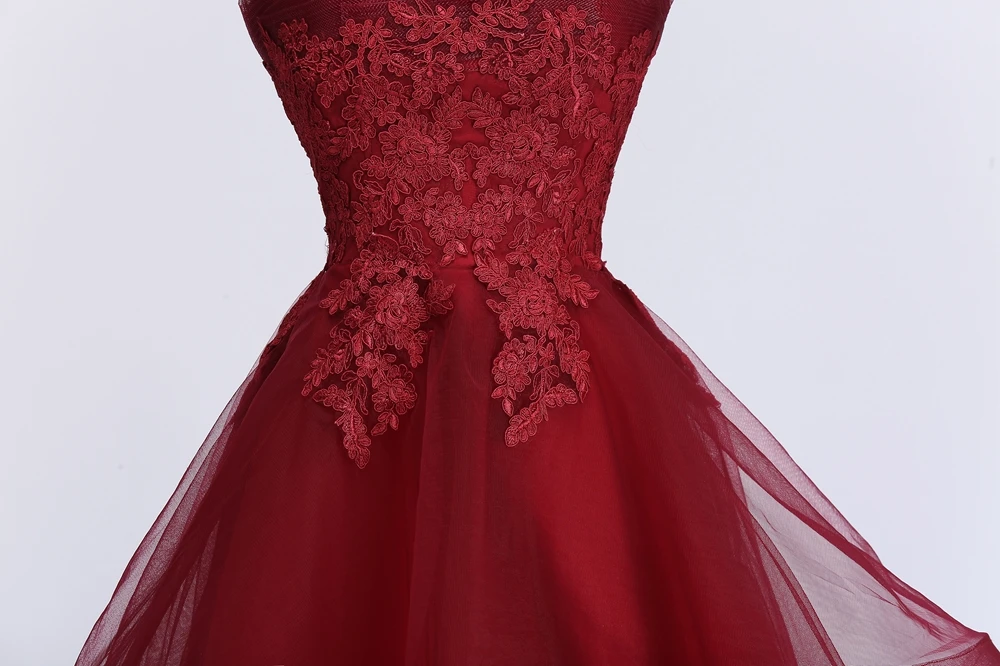 Ssyfashion новый элегантный цвет красного вина коктейльное платье банкет невесты без