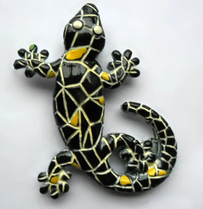 Barcelona Gecko Mosaic 3D Relief Fridge Magnet Home Decortion Refrigerator Tourism Souvenirs Magnetic Stickers | Дом и сад