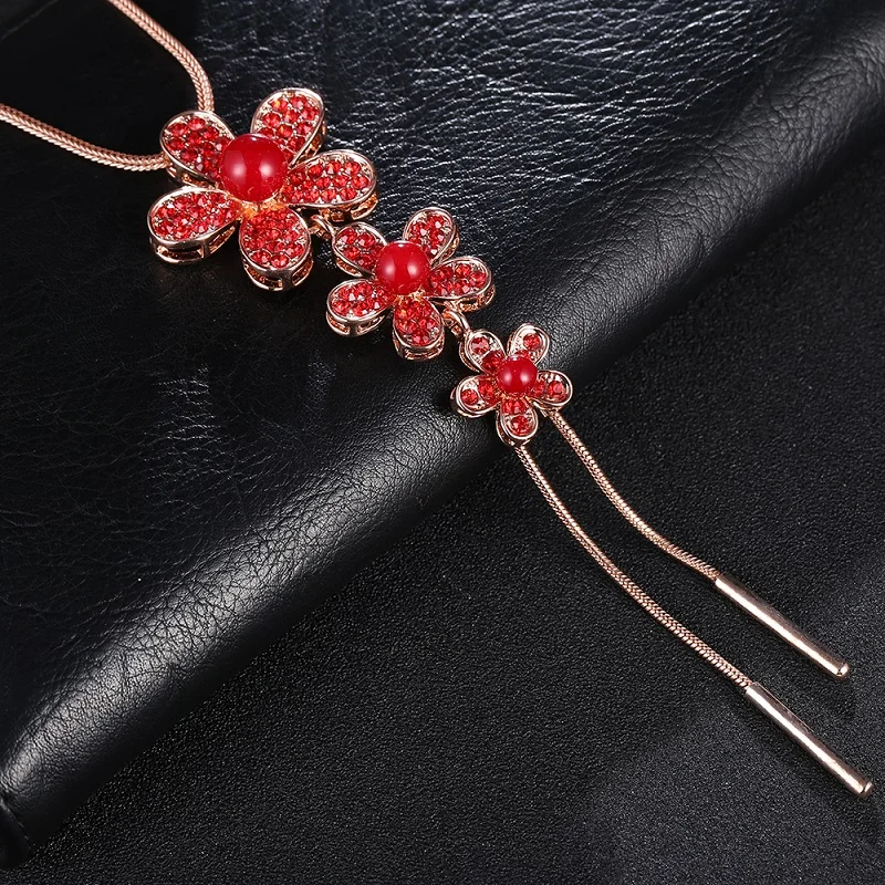 Модные женские ожерелья Fnsn ювелирные изделия трендовые с кристаллами и цветами