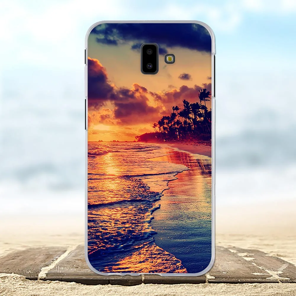 30 Для samsung Galaxy J6 премьер Cover Soft ТПУ для samsung Galaxy J6 плюс J610FN J610G чехол Цветы Узор для samsung J6 плюс сумка - Цвет: 30