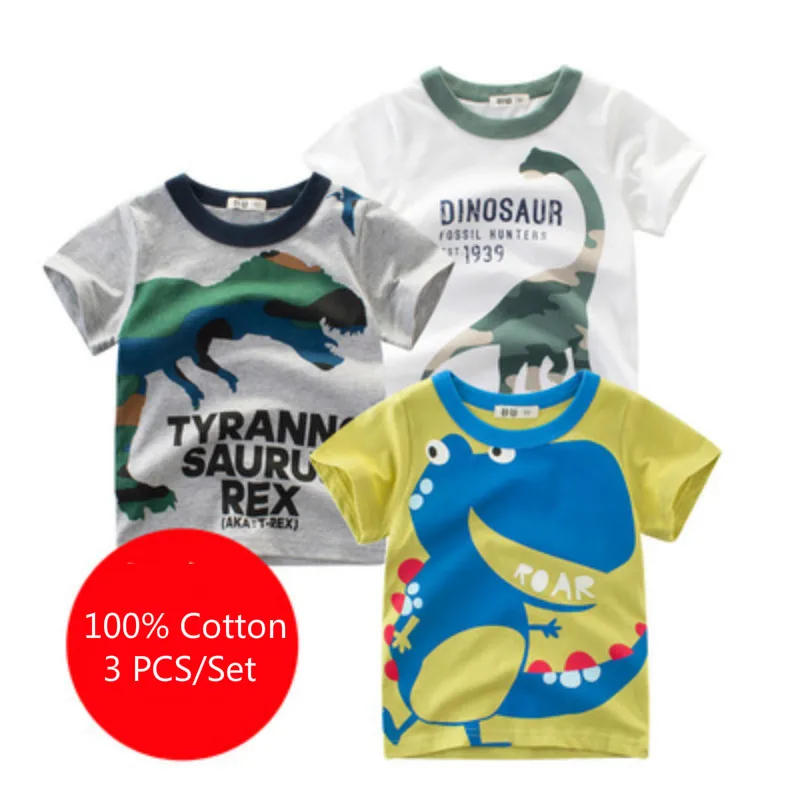Летняя одежда для маленьких мальчиков Детские рубашки девочек Детская футболка
