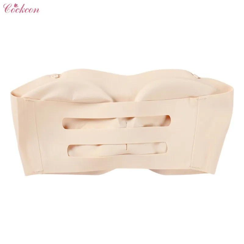 Бюстгальтер женский бесшовный с пуш апом 1/2 чашки без бретелек для свадебного