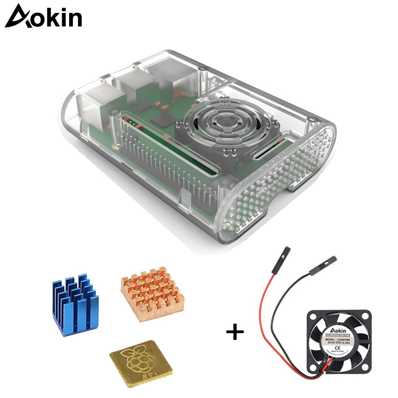 Raspberry Pi 3 Model B + ABS Чехол черный прозрачный пластиковый корпус крышка оболочка