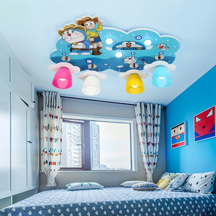 Мультфильм Детская дом потолочный светильник мальчик Doraemon Музыка света