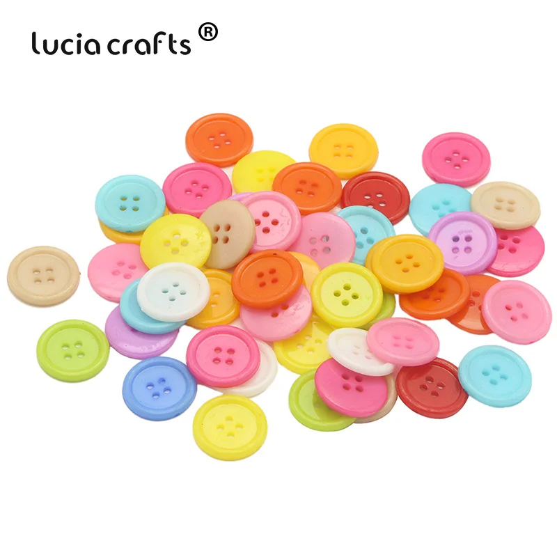 S4 18mm 50pcs Ассорти стилей 6-30 мм 2/4 отверстия случайные цвета смолы Кнопка для детей шитье скрапбукинг DIY ремесло аксессуары для одежды E0519 - Цвет: S4 18mm 50pcs